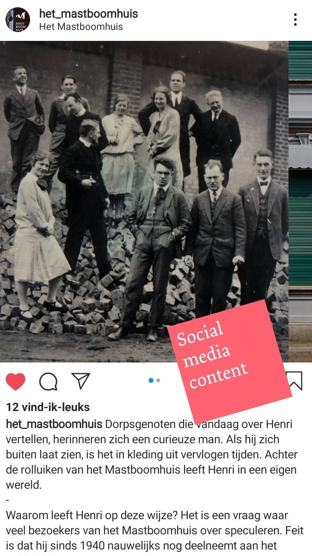 Mastboomhuis post